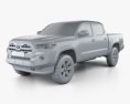 Toyota Tacoma Подвійна кабіна Short bed 2017 3D модель clay render