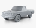 Toyota Hilux 1972 3d model clay render