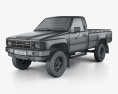 Toyota Hilux DX Long Body 1983 3d model wire render
