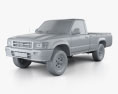 Toyota Hilux Single Cab 1997 3d model clay render