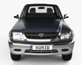 Toyota Hilux Cabina Doppia 2001 Modello 3D vista frontale