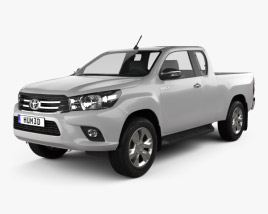 Toyota Hilux Extra Cab SR 2018 Modèle 3D