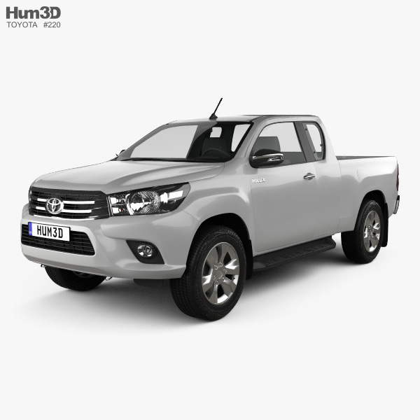 Toyota Hilux Extra Cab SR 2018 3D model