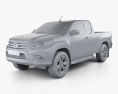 Toyota Hilux Extra Cab SR 2018 3d model clay render