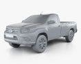 Toyota Hilux Single Cab SR 2018 3d model clay render