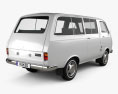 Toyota Hiace Passenger Van 1967 3d model back view