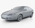 Toyota Paseo 1999 3D-Modell clay render