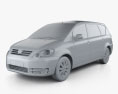 Toyota Avensis Verso 2003 3D模型 clay render