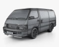 Toyota Hiace Passenger Van (JP) 2002 3d model wire render