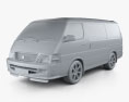 Toyota Hiace Furgoneta de Pasajeros (JP) 1999 Modelo 3D clay render