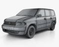 Toyota Probox Van 2014 3d model wire render