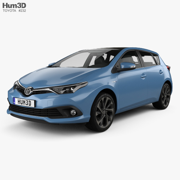Toyota Auris hatchback hybrid 2018 3D model