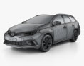 Toyota Auris Touring Sports hybrid 2018 3d model wire render