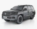 Toyota Land Cruiser (J200) 2019 3D-Modell wire render
