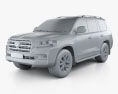 Toyota Land Cruiser (J200) 2019 3D-Modell clay render
