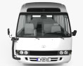 Toyota Coaster avec Intérieur 2014 Modèle 3d vue frontale