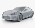 Toyota 86 GT VTX 2016 3D-Modell clay render