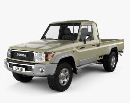 Toyota Land Cruiser Single Cab Pickup VXR 2014 3D model