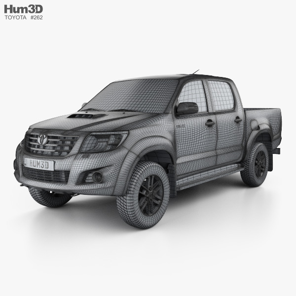 Download Toyota Hilux Double Cab With Hq Interior 2015 3d Model Vehicles On Hum3d