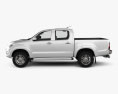 Toyota Hilux Double Cab with HQ interior 2014 3d model side view