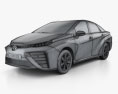 Toyota Mirai with HQ interior 2017 3d model wire render