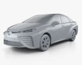 Toyota Mirai with HQ interior 2017 3d model clay render