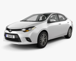 Toyota Corolla LE Eco (US) with HQ interior 2017 3D model
