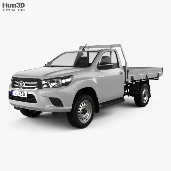 Toyota Hilux Single Cab Alloy Tray SR 2018 3D model