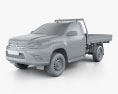 Toyota Hilux Single Cab Alloy Tray SR 2018 3d model clay render