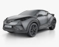 Toyota C-HR Концепт 2019 3D модель wire render