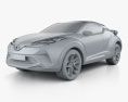 Toyota C-HR Концепт 2019 3D модель clay render