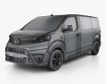 Toyota Proace 2019 3D-Modell wire render