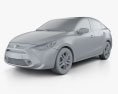 Toyota Yaris (CA) sedan 2018 3d model clay render