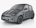 Toyota WiLL Vi Canvas Top 2001 3d model wire render