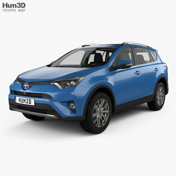 Toyota RAV4 hybrid with HQ interior 2019 3D model
