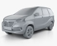 Toyota Avanza SE 2018 3d model clay render