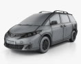 Toyota Previa SE 2019 3d model wire render