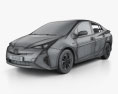 Toyota Prius Iconic 2018 3d model wire render