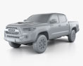Toyota Tacoma Double Cab TRD Pro 2020 3d model clay render
