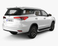 Toyota Fortuner з детальним інтер'єром 2019 3D модель back view