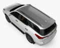 Toyota Fortuner з детальним інтер'єром 2019 3D модель top view
