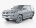 Toyota Fortuner HQインテリアと 2016 3Dモデル clay render