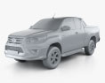 Toyota Hilux Double Cab Revo TRD Sportivo 2019 3d model clay render