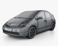 Toyota Prius base 2009 3d model wire render
