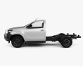 Toyota Hilux Workmate Cabine Única Chassis 2015 Modelo 3d vista lateral