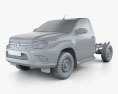 Toyota Hilux Workmate Single Cab Chassis 2018 3d model clay render