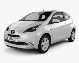 Toyota Aygo x-clusiv 3门 带内饰 2014 3D模型