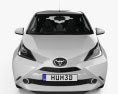 Toyota Aygo x-clusiv 3-door with HQ interior 2017 3d model front view