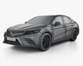 Toyota Camry XSE 2021 3d model wire render