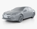 Toyota Camry XLE hybrid 2021 3d model clay render